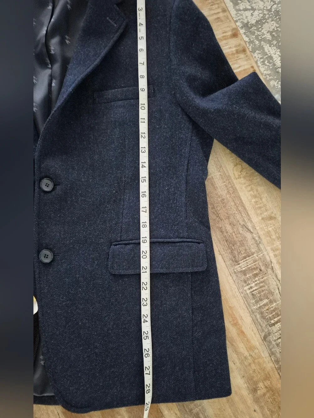 Tremelo Culture Navy Blue Wool 2-Button Blazer Jacket Size XL
